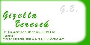 gizella bercsek business card